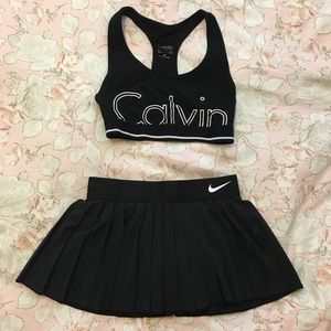 Nike Black Court Victory Tennis Skirt skort NWOT